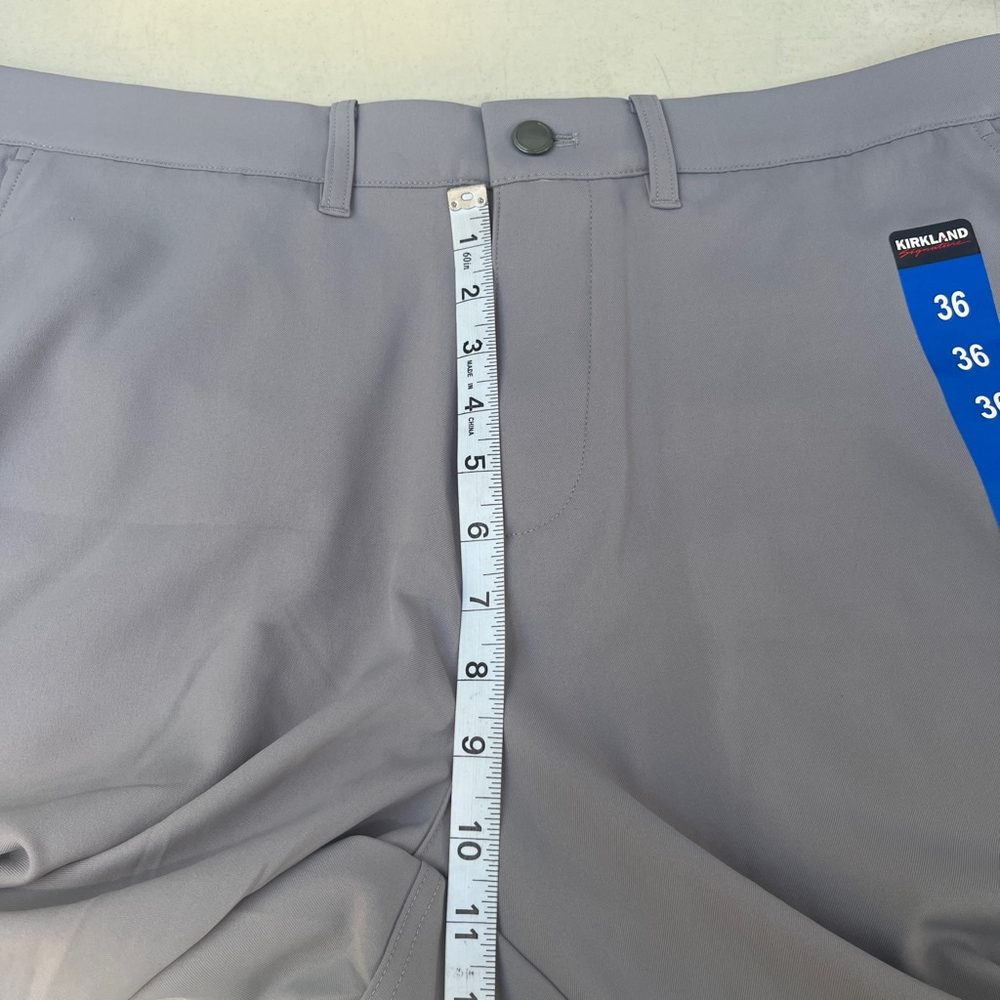 Men's Kirkland Signature Flat Front Shorts Waist 36 Gray NWT - Picture 8 of 8